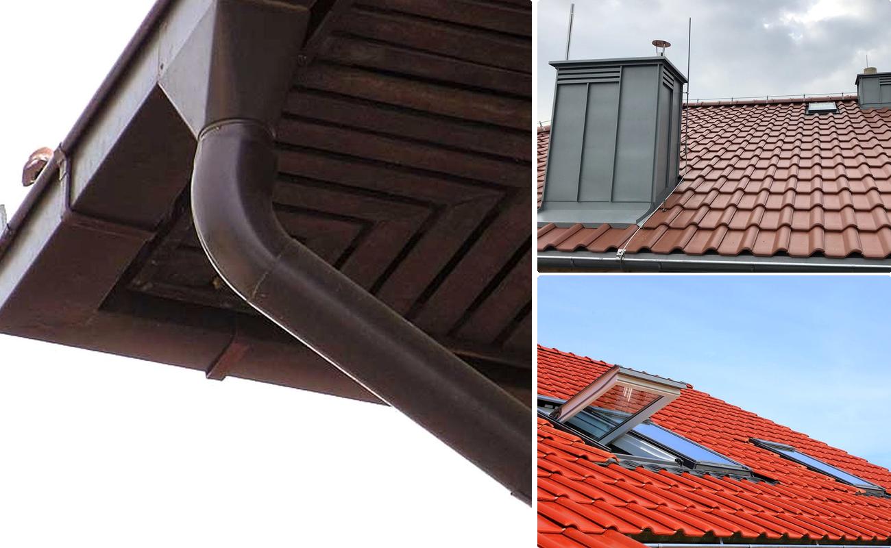 Reparatie la imbinare de jgheab metalic